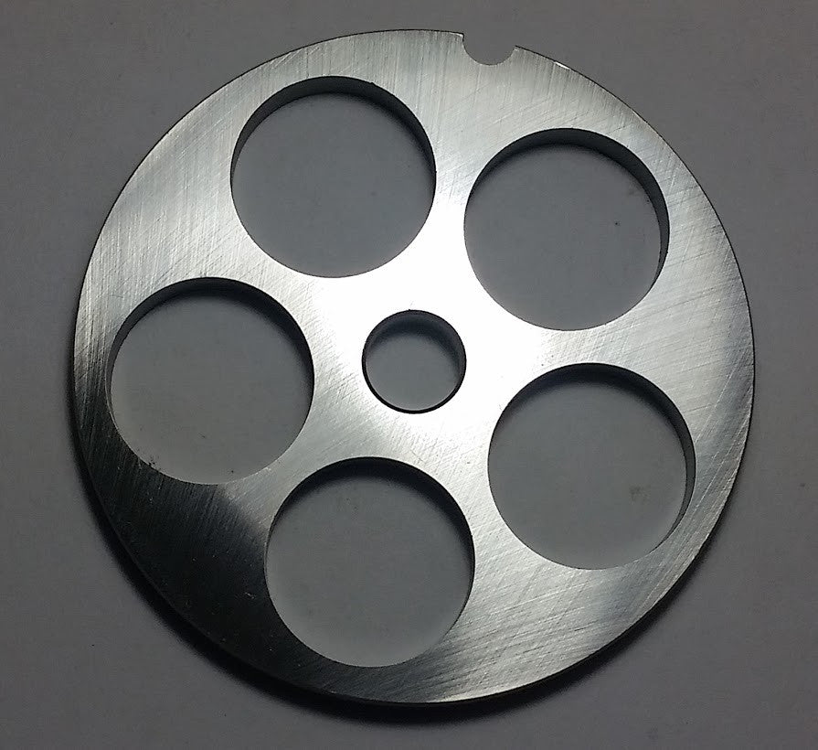 #22 x 1" Meat Grinding Plate - Stocker