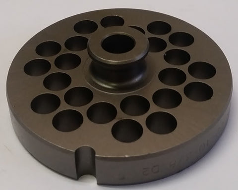 #32 x 1/2" Hubbed Meat Grinding Plate - L. Stocker and Sons - 1