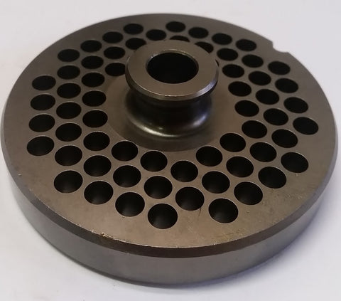 #22 x 1/4" Hubbed Meat Grinding Plate - L. Stocker and Sons - 1