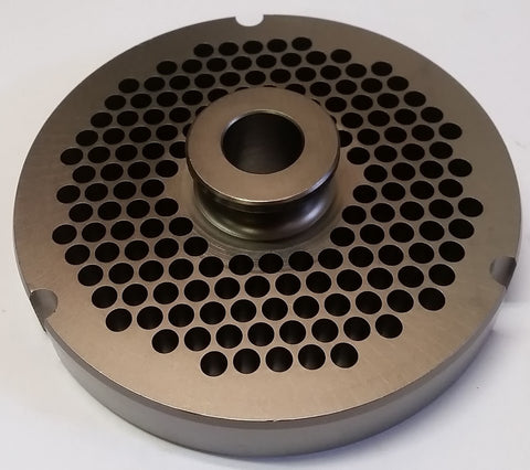 #52 x 1/4" Hubbed Meat Grinding Plate - L. Stocker and Sons - 1
