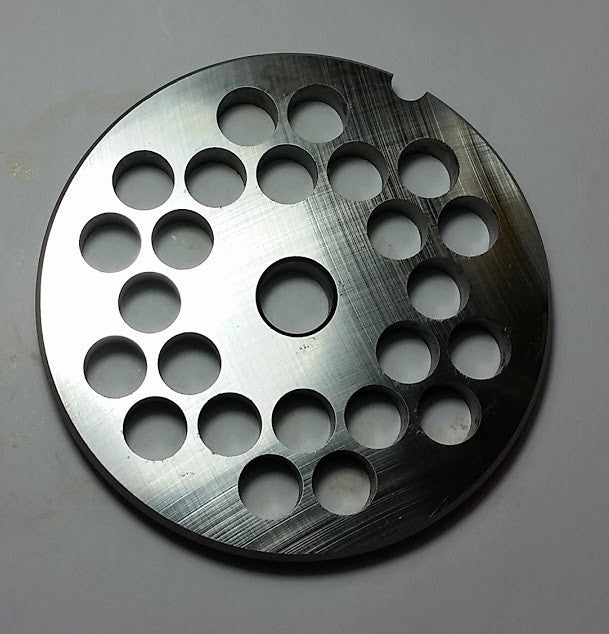#22 x 3/8" Meat Grinding Plate - L. Stocker and Sons