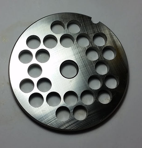 #22 x 3/8" Meat Grinding Plate - L. Stocker and Sons