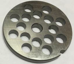 #22 x 1/4" Meat Grinding Plate - Stocker